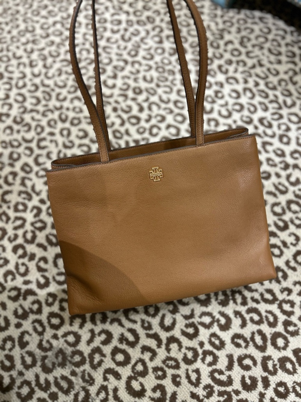 Tory Burch britten tote Leather Double-Handle Tote new